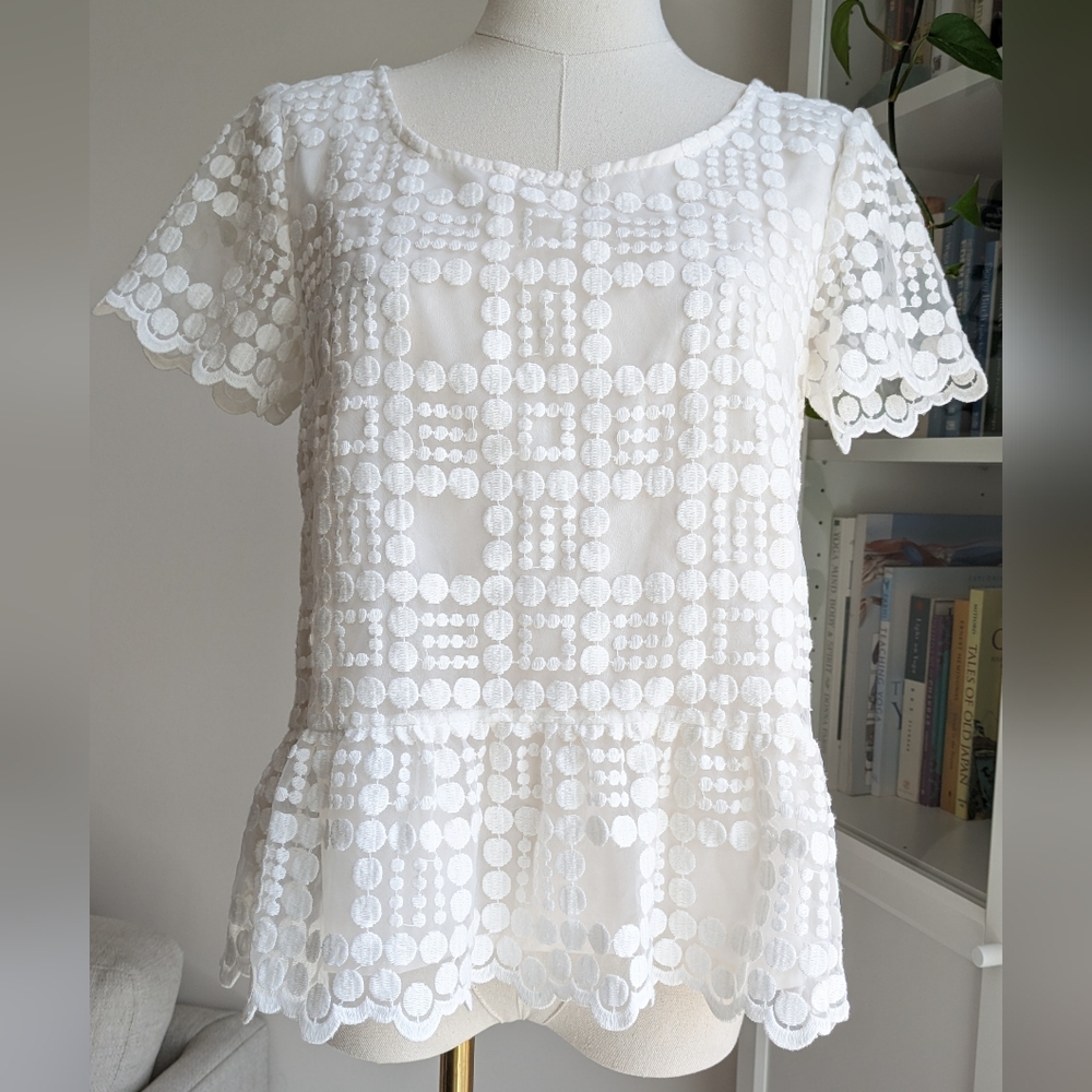 Leifsdottir Anthropologie Embroidered Top - Picture 9 of 11
